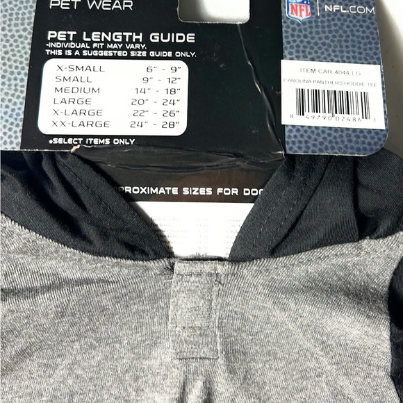 Carolina Panthers Team Hoodie for Pets - Picture 4 of 5